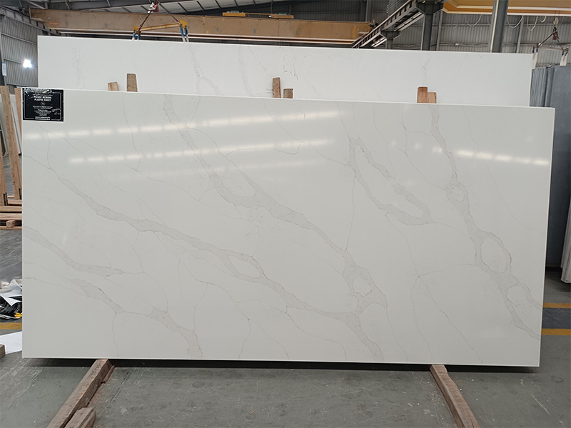 5033 Ocean Wave White Calacatta Quartz Wite Grey Veins