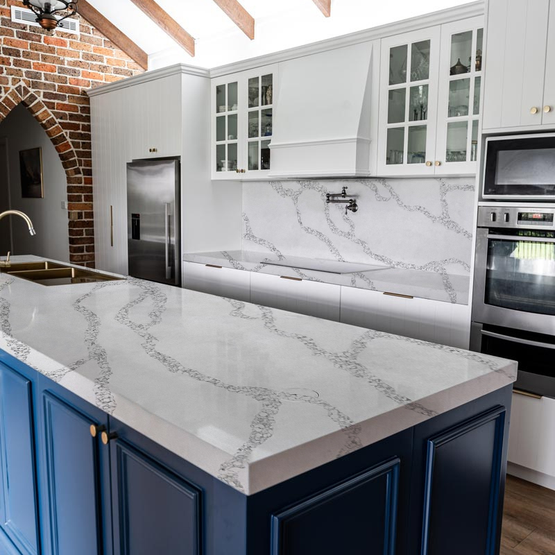 5031 Calacatta Roma White Quartz Countertops Factory