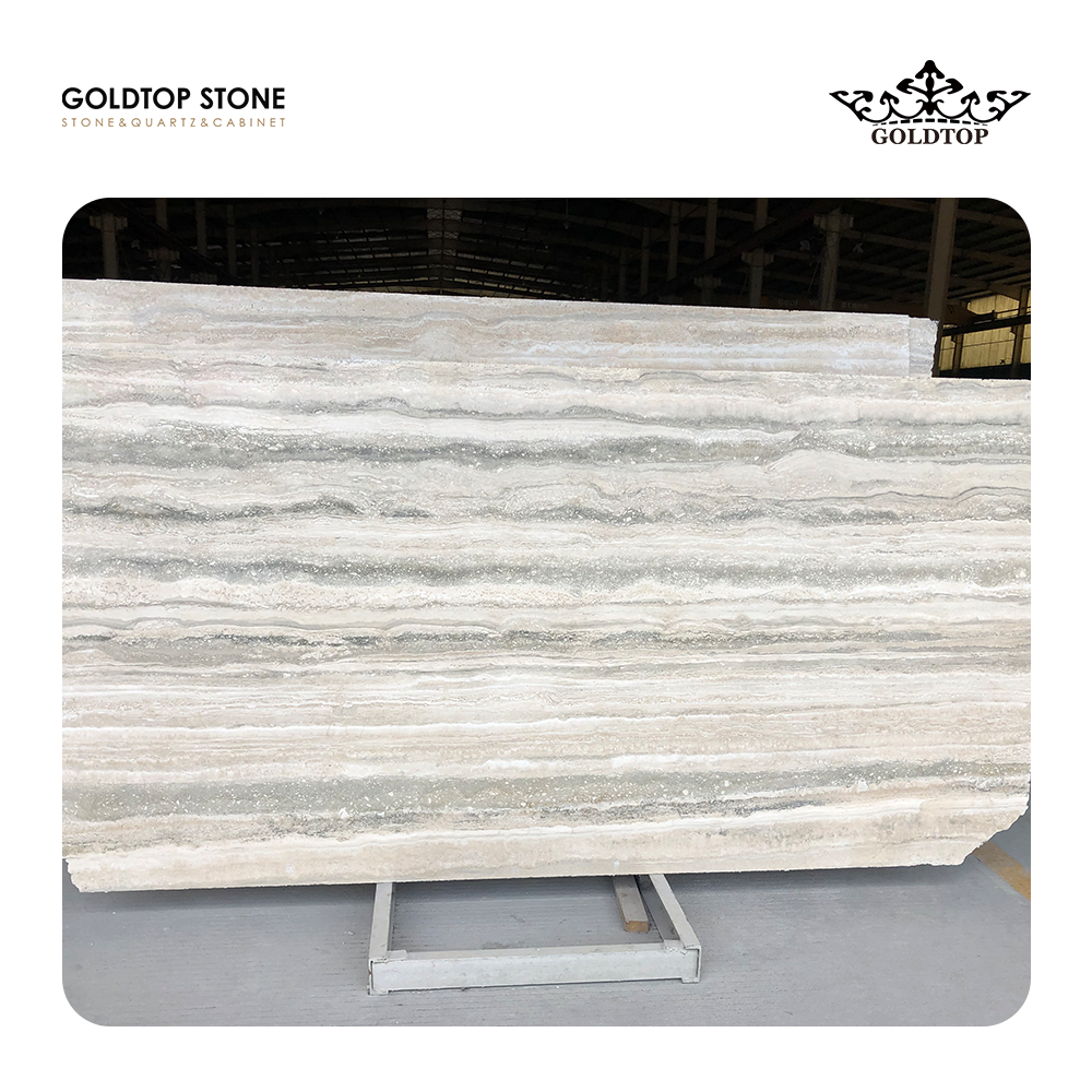 Crema Toscana Travertine Tiles For Luxury Shop Wall Decoration