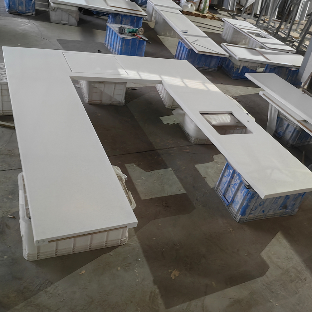 2004 Ice Snow Sparkle Quartz New Product Stone Wholesale