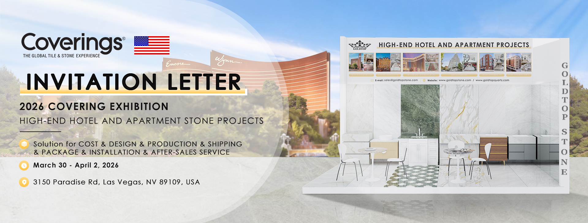 2026 covering exhibition goldtop stone