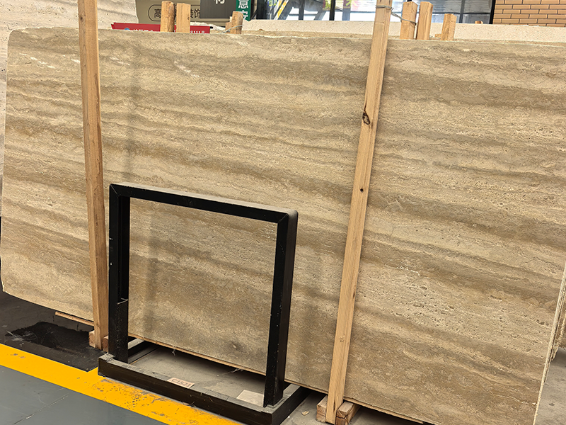 Pakistan Sliver Grey Travertine Slab For Wall Cladding/ Countertops