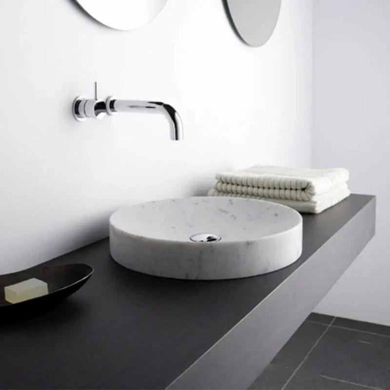 Round Cultured Marble Vanity Tops Sink