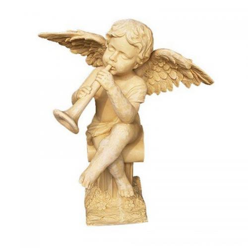 Marble Carving Child Angel Portrait Stone Garden Statues