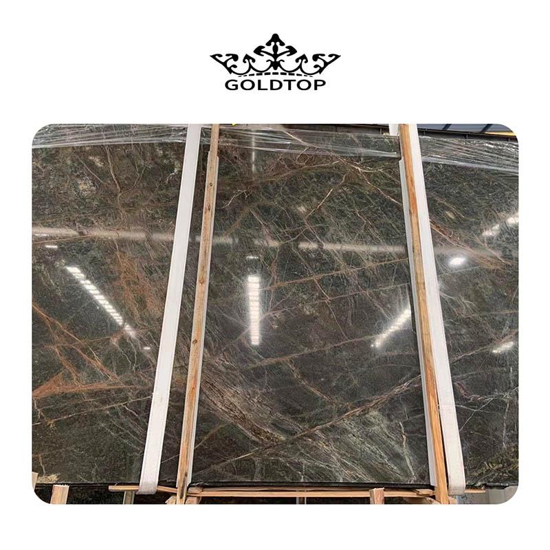 Rainforest Green Marble Slab countertops tile