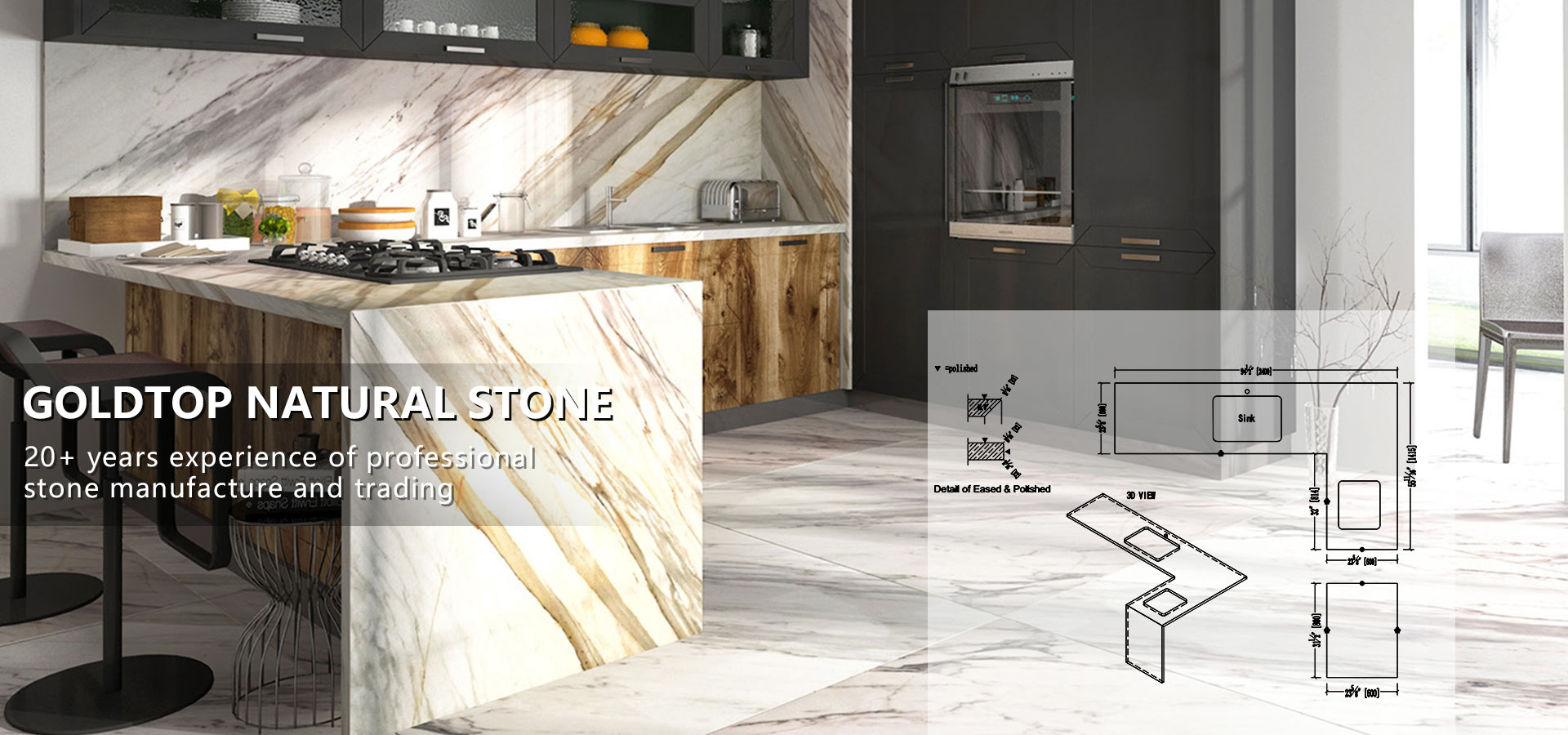 20+ years experience of professional stone manufacture and trading
