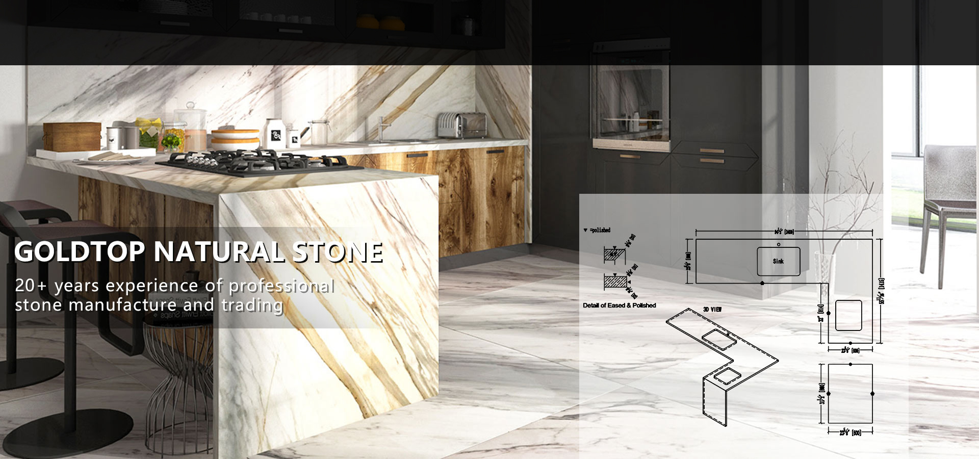 20+ years experience of professional stone manufacture and trading