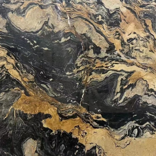 Marbre de feu doré