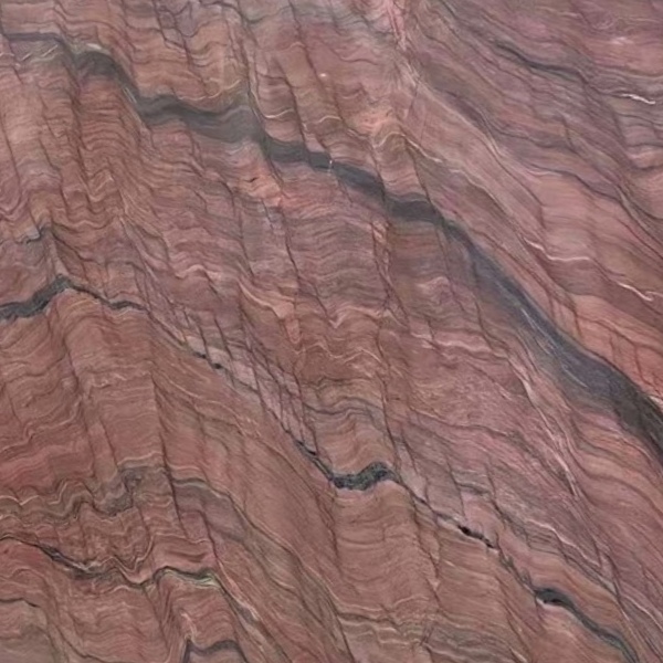 Quartzite de soie rouge