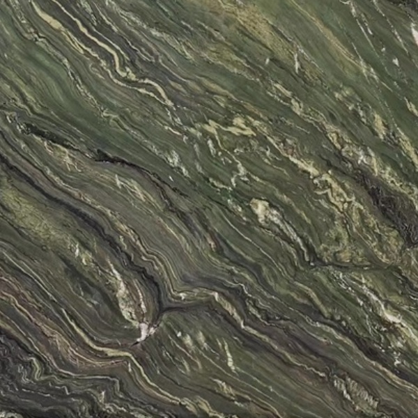 Quartzite de soie verte