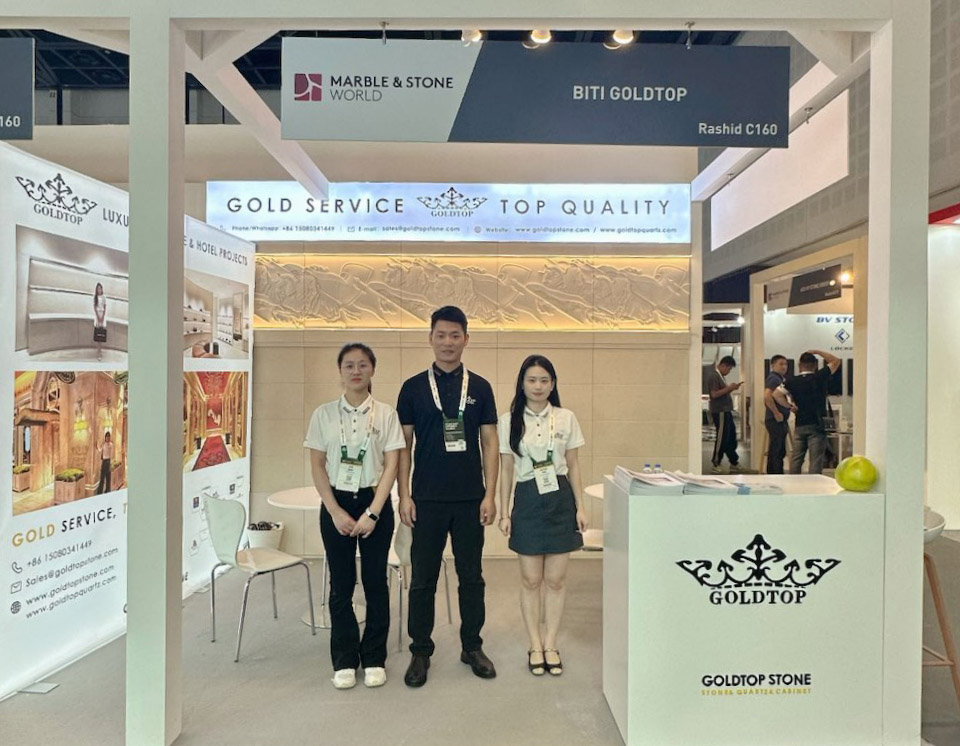 GOLDTOP brille au salon BIG 5 Global Dubai : Solutions de pierre haut de gamme pour les projets d’hôtels et de boutiques de luxe